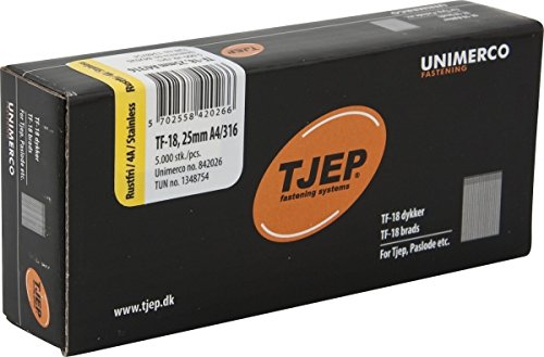 Preisvergleich Produktbild TJEP TF-18 Stiftnägel 25 mm Rostfrei A4