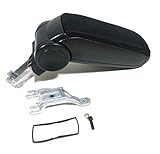  Schwarz Textilbezug Mittelarmlehne mit Staufach Passgenau Hochwertig Maßgefertigt