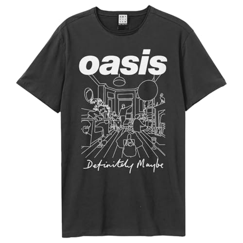 T-Shirt Definitely Maybe Amplified pour adulte en taille M coloris charbon