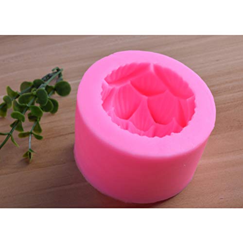 Molde de silicone HEMOTON para assar, flor de lótus, molde para velas, moldes, formas de silicone, m