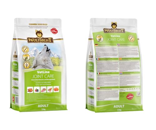 Wolfsblut Vetline Hundefutter - Joint Care, 2x2kg - Sparbundel, Sparpaket - inklusive Warnicks Tierfutterservice Hundesnack Goodie
