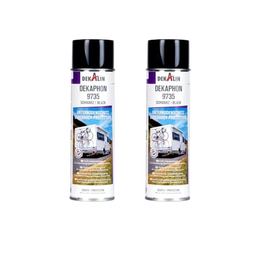 2x Dekaphon 9735 Unterbodenschutz Schwarz für Speerholz & Fußbodenplatten 500 ml ideal für Caravan und Wohnmobil