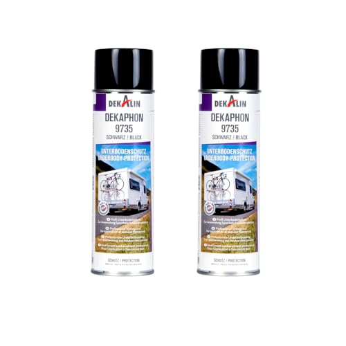 Bombe aérosol Dekalin Dekaphone 9735 protection soubassement noir 2x500ml