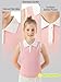 GroYolan Girls Polo Shirt Sleeveless Golf Shirts Contrast Collared Button-Up Tennis T-Shirts Quick Dry Breathable Tank Tops Pink