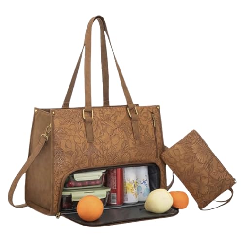 Genérico Bolsa Porta Alimentos | Bolso De Mano De Gran Capacidad Con Compartimento | Contenedor Térmico Reutilizable Unisex Para Oficina Enfermera Estilo Casual Portátil Viaje