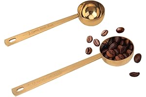 Gold Stainless Steel Coffee Scoop Set