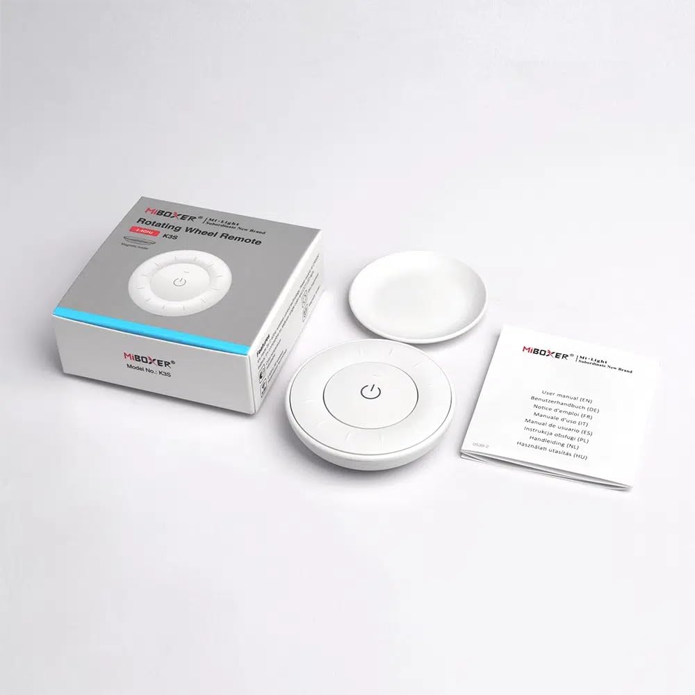 LGIDTECH K3S Miboxer CCT - Mando a distancia de rueda giratoria de temperatura de color, sin control de grupo (blanco)