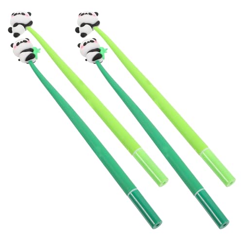 KALLORY 4 Pcs Silicone Panda Gel Ink Pens para estudiantes y profesores