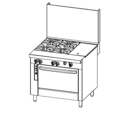 Southbend P36N-BHH Platinum Heavy Duty Range Gas 36" modular (2) Open Burners (2