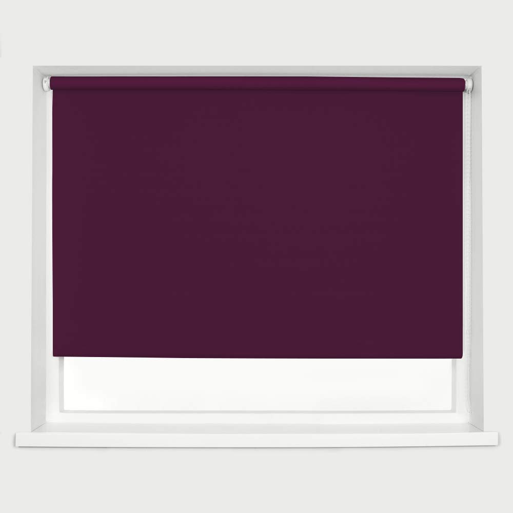 Blackout Roller Blind - Aubergine / 160cm / 60cm