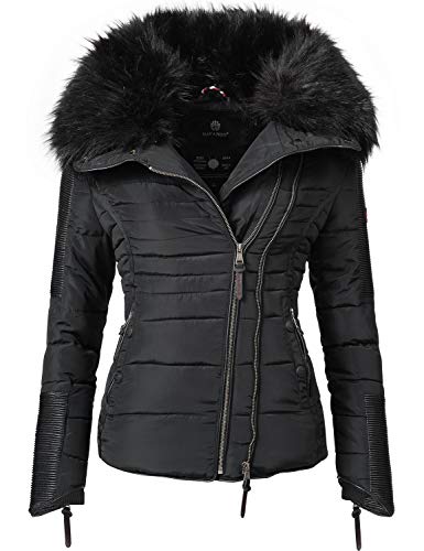 Navahoo Yuki2 Chaqueta de Invierno para Mujer con Pelo sintético Negro Negro XS Cover