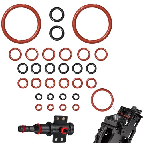 QEAS 30 Joints Toriques en Silicone pour Philips Saeco, O-rings Compatibles avec Machines à Café Automatiques, Joints pour Soupape de Support, Valve Vapeur, Groupe D’infusion et Sortie D’eau
