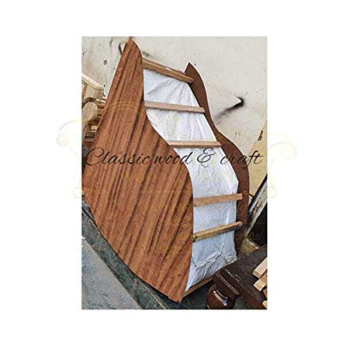 Image of CLASSIC WOOD & CRAFT Wooden Rocking Chair with Sheesham Wood, Rolling and Easy Seating (Model-LB-17)
