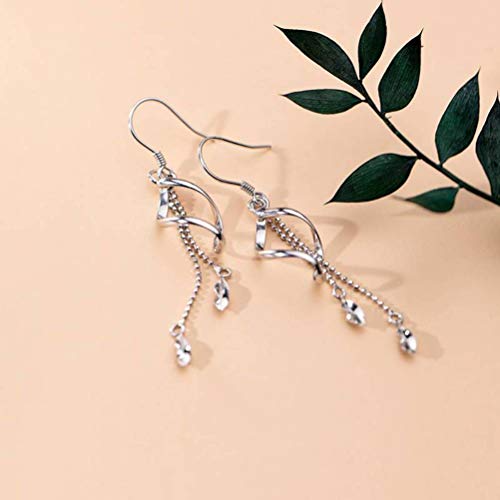 Bijoux d'oreilles spirale S925 un cadeau d'anniversaire chic au tempérament unique