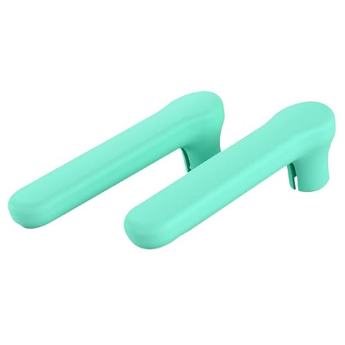 Juego de 2 fundas protectoras de silicona para manillas de puerta (verde)