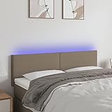 Couleur : taupe Cervaline Tête de lit à LED Taupe 144x5x78/88 cm Tissu,Meubles,Lits & Accessoires,Têtes et Pieds de lit,9 kg-3121334