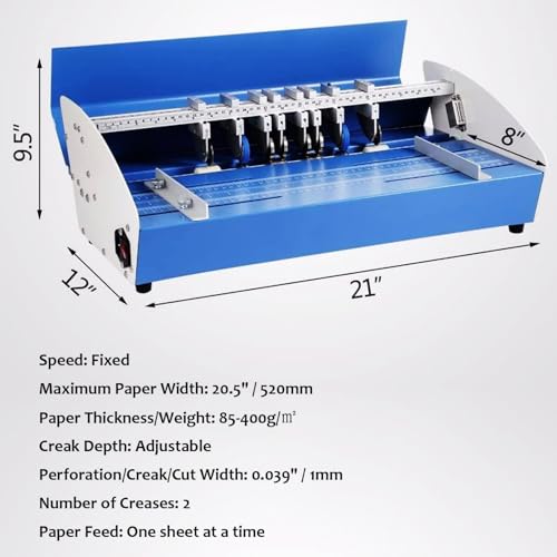 Professionelle Papierschneider, Schneider und Knittermaschine mit Skalenlineal – robustes Werkzeug für Bürobuchhüllen und Papierfalten, 460 mm