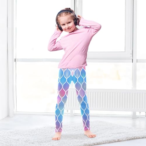 Toddler Girls Leggings Printed Yoga Pants Leggings Rainbow Fish Scale for Kids4