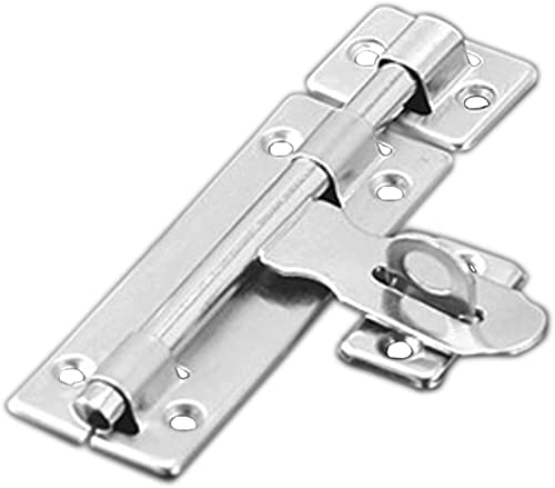 FBANULPEX Cerradura Deslizante de Acero Inoxidable, Pestillo de Acero Inoxidable for Puertas (Paquete de 4), Varios tamaños(122mm)