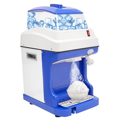 CUBELLIN 5L/5.28QT Shaved Ice Machine 250W Electric Slushie Machine 264lbs/Hr Ice Shaving Machine Adjustable Tabletop Ice Crusher for Home and Commercial Use