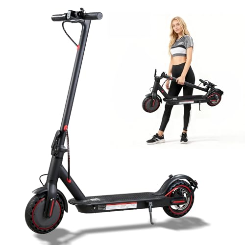 Electric Scooter Electric Scooter Adult 350W with 25-35KM Range Max Speed 25KM/H 8.5 Solid Tire Double Braking System for Adults and Teens