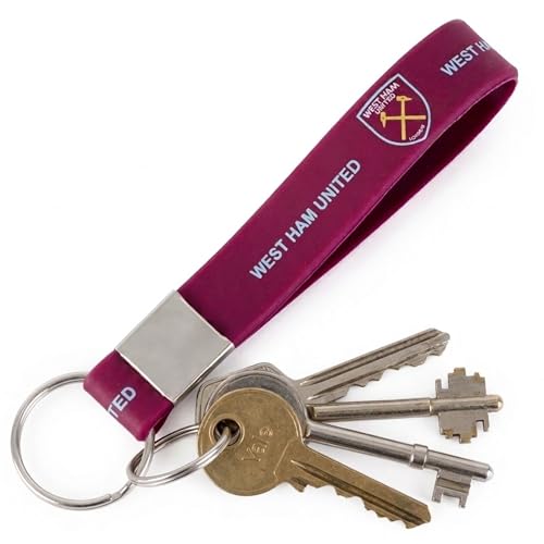 Official West Ham United F.C. Silicone Keyring - Official Merchandise For Fans of the East London Club | Accessory for Fans