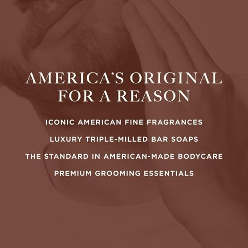 Image of Caswell-Massey LX48 Natural Bar Soap for Men, Moisturizing Body Soap Bar for All Skin Types, Made with Essential Oils & Plant-Based Formula for Soft Skin, Made in USA, 5.8 oz