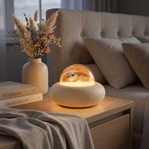 Image of KRESHU Cute Dog Sleeping Spaceship Night Light Lamp Silicone Bedside Lamp Touch Control Warm Dimmable USB Rechargeable Spaceship Night Lamp Gift Kids for Home /Bedroom /Living Room /Office (Pack of 1)