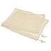 sourcing map Lot de 3 sacs réutilisables en maille de coton avec cordon de serrage en maille pour le shopping et le stockage, les fruits, les légumes - Beige