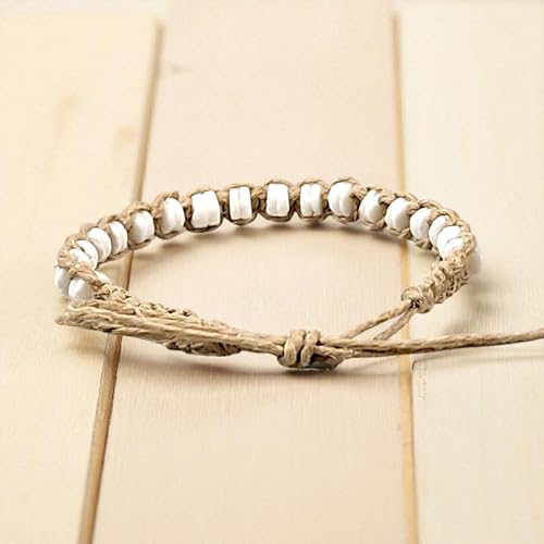 Image of BlueRica Hemp Anklet with Puka Shell Beads