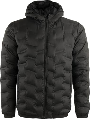 ALPINE PRO Chaqueta de invierno para hombre Kredas para la ciudad y la montaña con revestimiento funcional impermeable DWR y un fuerte aislamiento interior HI-THERM, Negro , M