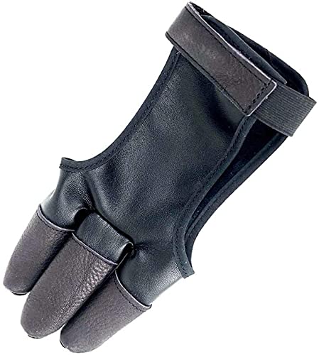 Namvo Bogenschießen Handschuh - 3-Finger Lederhandschuh Für Traditionelle Langbögen