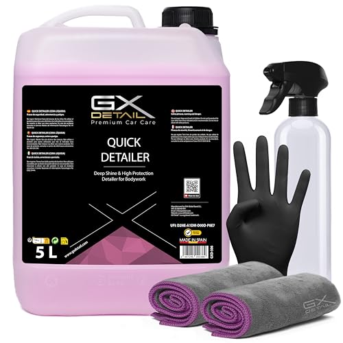 GxDetail Cera Líquida para Coche 5 Litros – Brillo Intenso y Protección Duradera – Quick Detailer - Fácil Aplicación y Acabado Hidrofóbico – Protección UV y Resistencia a la Suciedad.