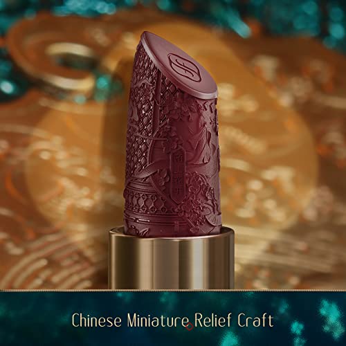 Florasis Blooming Rouge Love Lock Lipstick Long-Lasting Sculpting Lipstick Misty Matte Finish Lightweight Nourishing For Everyday Use (M1888 Fuchsia Fame) #TOP5