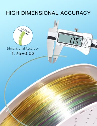 Image of PINBALL Translucent PETG 3D Printer Filament 1.75mm ±0.02mm, Multicolor Transparent Rainbow Filament, Clear PETG Filament, 1KG /2.2lbs