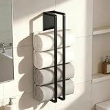 HECHKJ Gästehandtuchhalter ohne Bohren 40 cm, Handtuchregal Badezimmer, Schwarz Handtuchaufbewahrung Bad, Kohlenstoffstahl Handtuchhalter Badezimmer, für Küche, Bad, Korridor