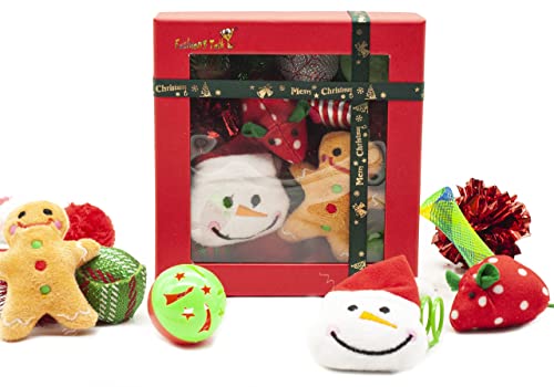 Fashion's Talk Holiday Festive Red Variety Pack Gift Box Cat Toy ...