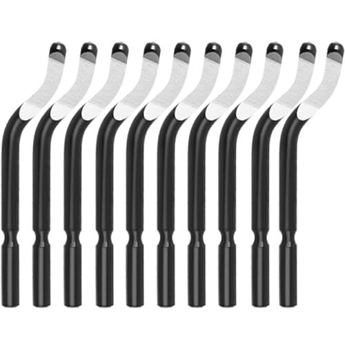10PCS High-Speed Steel Deburring Blades Set – BS1010 Rotary Burr Removal Blades for Metal, Plastic, Aluminum, Copper, and Wood (Handle Not Included)