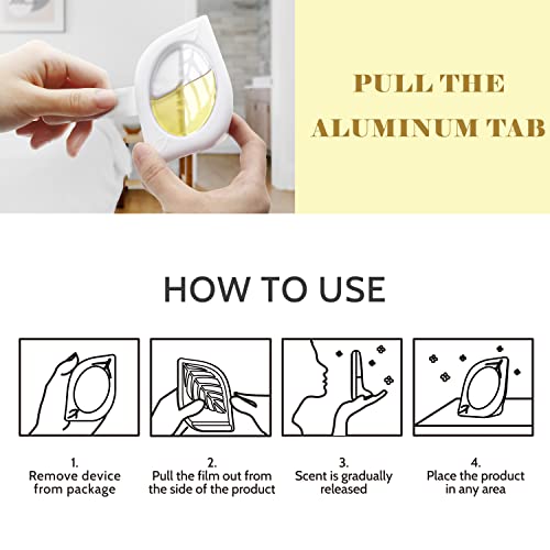 Image of Air Freshener for Home, 4 Pack, Vanilla, Odor Eliminator for Small Area Closets Bathroom Pets Strong Odor, Up to 120 Days