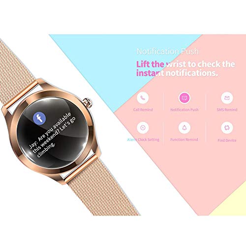 KW10 Pulsera inteligente Correa de acero Reloj pulsera Pulsera ...