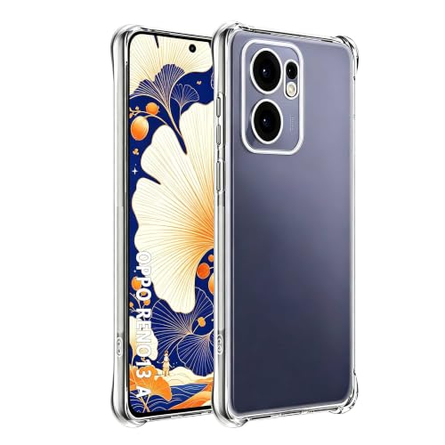 Nutmeg OPPO Reno13 A �p �P�[�X �N���A �ω��� �ϏՌ� ���^ �w��h�~ �I�b�| ���m13 a �Ή� �\�t�g TPU �ی�P�[�X �l��?���ی� �y�� �X�}�z�J�o�[ �X�g���b�v�z�[���t�� �S�ʕی� �����h�~ �Ռ��z�� ����