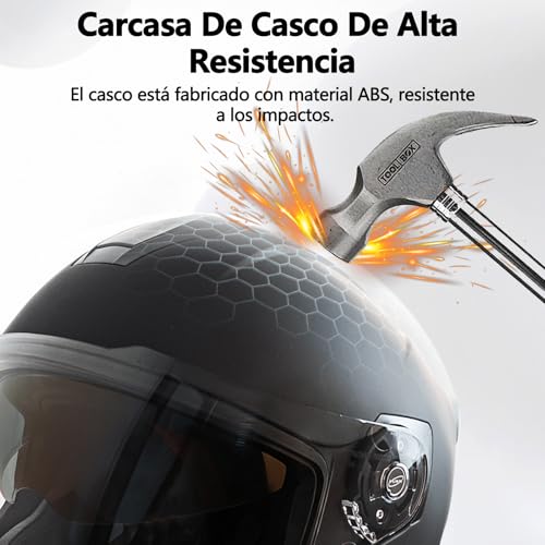 Casco de moto de doble visera ECE 2206 con ventilaci&oacute;n optimizada 709 ABS 4