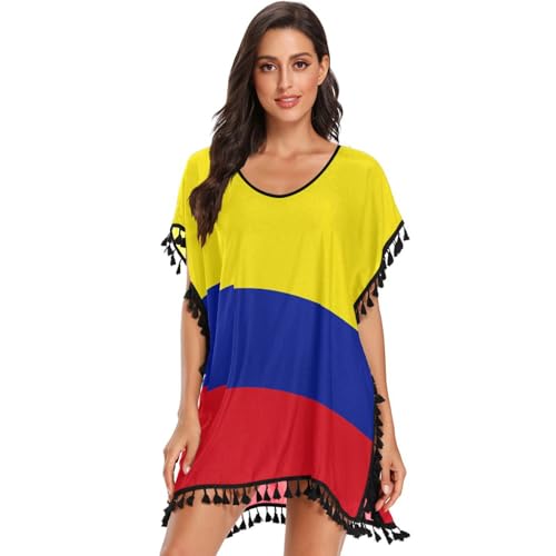 GuoChe Cache-maillot de bain avec drapeau national de la Colombie pour femme - Cache-maillot de bain - Drapeau national de la Colombie, Drapeau national de la...
