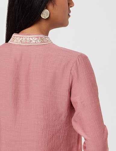 Image of BIBA Women's Polyester Straight Fit Solid Kurta