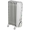 DeLonghi Oil filled Radiator Heater 1500W Electric Space Heater for indoor use portable room heater Energy Saving full room like office and bedroom with safety features EW7707CM