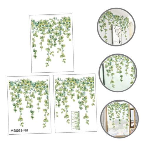 Vinilos Decorativos Hojas 3 pcs Verde 30x40 cm miniatura 6
