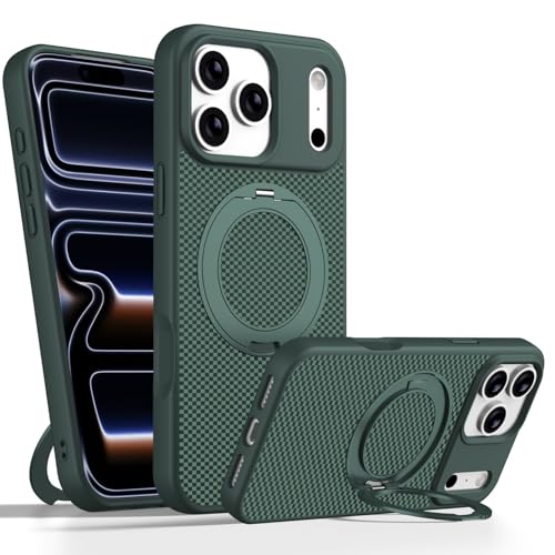 Coque compatible iPhone 17 magnétique antichoc silicone vert