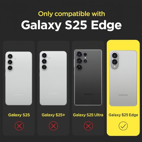 Image of Frosted Slim Matte Military Grade Drop Protection Frosted Lightweight Case Cover Compatible with Samsung Galaxy S25 Edge 5G (2025) (Hard PC Transparent with MagSafe)