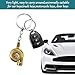 WINUERK Car Parts Model Key Chains, Car Lovers Key Chain Set, Metal Car Parts Keyring, Universal Turbo Keychain for Car Lovers (K6-Gold), 3.94*0.43inches