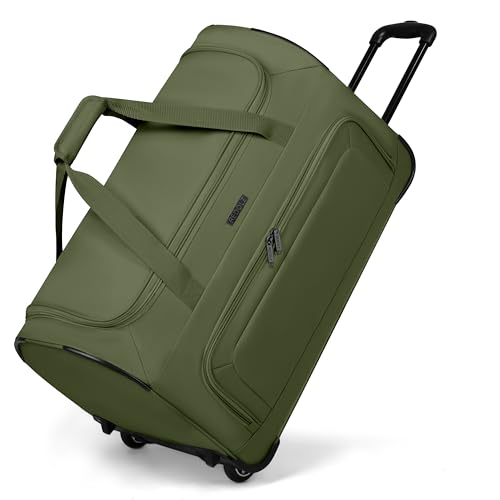 REDOLZ Sac de Voyage à roulettes M 61 cm | Trolley 71 L léger pour Homme & Femme | Duffle Essentials